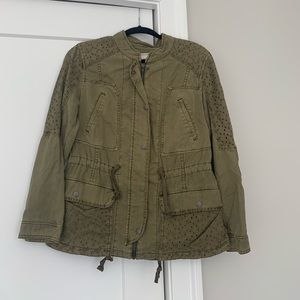 Anthropologie Green Military Jacket